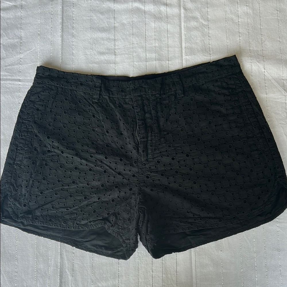 Black Eyelet Women's Shorts